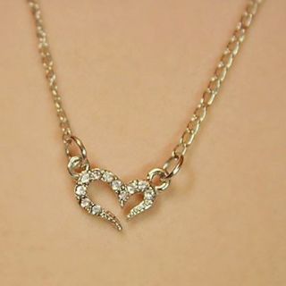 Shining Europe Alloy Wishing Heart Necklace (Silver)
