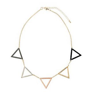 Shining European And American Style Fashion Alloy Triangle Necklace (Screen Color)