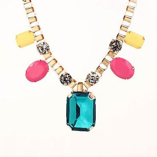 Shining Fashion Exaggeration Alloy Gemstone Necklace (Screen Color)