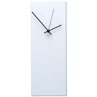 Whiteout Minimalist Modern White With Accent Colored Hands Wall Clock