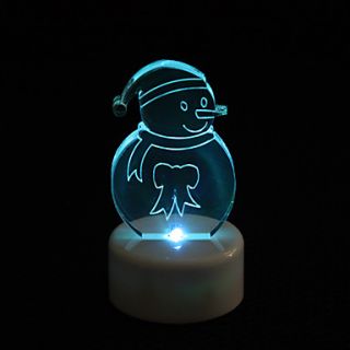 Snowman Design Colorful LED Night Light Christmas Festival Decoration