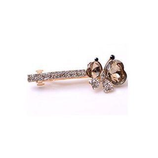 Elegant Alloy/Crystal Barrette With Rhinestone Bowknot For Casual Occasion