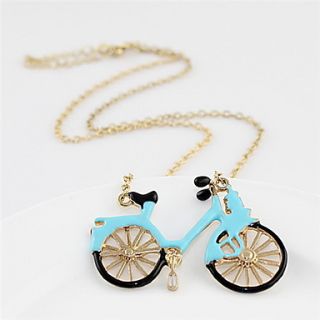 Kayshine Womens Personalized Fashion Bicycle Pattern Alloy Enamel Necklace
