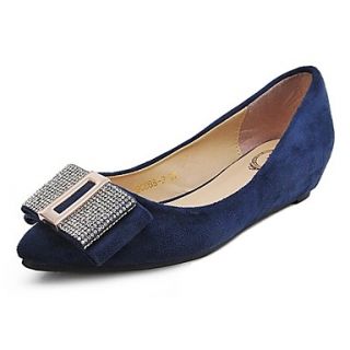 Leather Womens Flat Heel Ballerina Flats Shoes with Rhinestone(More colors)