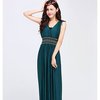 DGWE Womens Cultivate OneS Temperament Super Beach Sleeveless Dresses(Green)