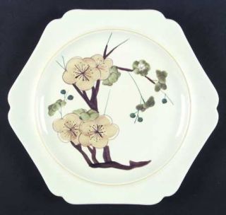 Red Wing Plum Blossom Yellow Dinner Plate, Fine China Dinnerware   Dynasty,Flowe