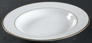 Gorham Hallmark Gold Rim Soup Bowl, Fine China Dinnerware   White Background,Gol