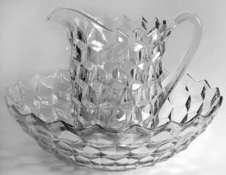 Fostoria American Clear (Stem #2056) 16 Wash Bowl W/160 Oz Pitcher   Stem #2056