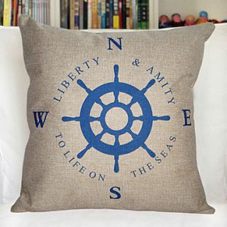 Pinshang Nautical Compass Print Pillow(Screen Color)