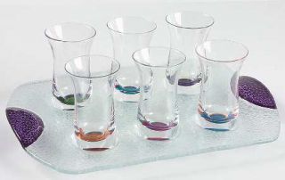Dansk Spectra 7 Pc Cordial Set   Clear,Various Colors In Bases