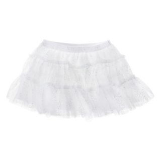 Cherokee Infant Toddler Girls Full Glitter Skirt   Fresh White 2T