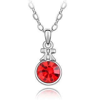 Xiaoguo Womens Fashion Round Crystal Pendant Necklace(Screen Color)