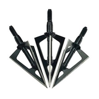 3 blades Fixed Blade Ultra Sharp Hunting Arrow Head Broadheads Laser Welded 100gr (3 PCS)