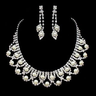 ME Vintage Luxury Austria Rhinestone Set Wedding Necklace And Earings Set T0018