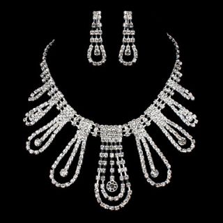 ME Vintage Luxury Austria Rhinestone Set Wedding Necklace And Earings Set T0021