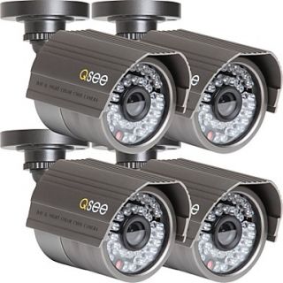 4 Pack High Resolution 600TVL CMOS CCTV Cameras Black