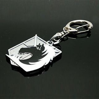 Attack on Titan Military Police Corps Badge Key Chain Cosplay Accessory