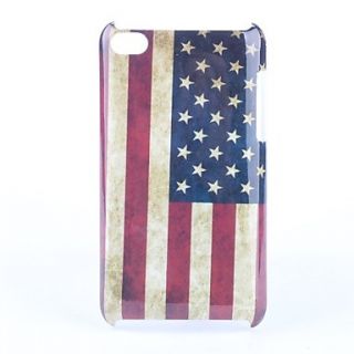 Retro Protective Hard Case for iPod Touch 4 (US Flag and Newspaper)