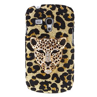 Fashion Design Leopard Pattern Hard Case with Rhinestone for Samsung Galaxy S3 mini I8190