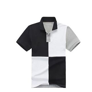 Mens Lapel Slim Short Sleeve T Shirt