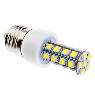 Dimmable E27 6W 30xSMD5050 400 500LM 5500 6500K Natural White Light LED Corn Bulb (85 265V)