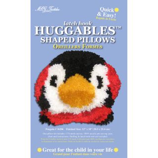 Huggables Penguin Pillow Latch Hook Kit