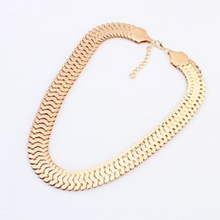 Shadela Thick Chain Silver Fashion Necklace CX125 2