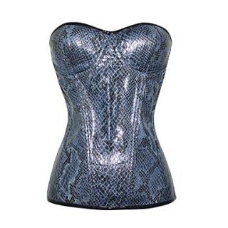 CAOJI Womens Sexy Navy Blue Strapless Close Fitting Corset and T back
