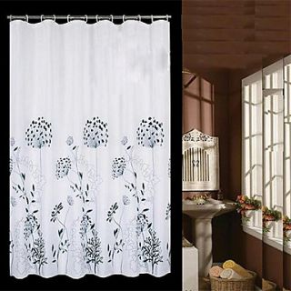 Shower Curtain Modern Dandelion Print Thick Fabric Water resistant W55 x L71