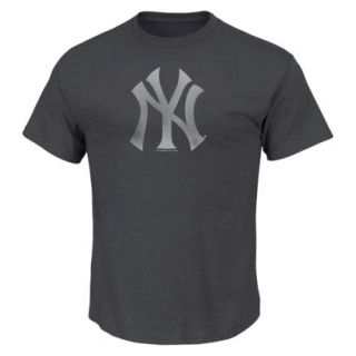 MLB Mens New York Yankees Crew Neck T Shirt   Grey (XXL)