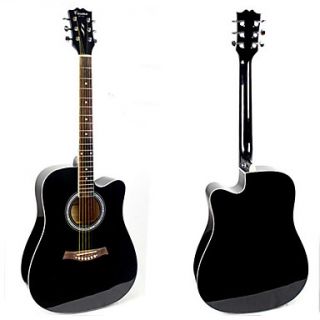 41 Acousitc Guitar Package Plywood Spruce Black Lacquer