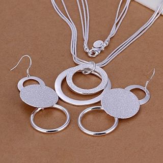 Oyami Cuprum Silvering Earrings Necklace Suit LKNSPCS017