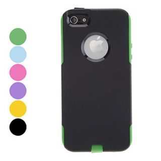 Double Shells Design Black Outer Jacket Hard Case for iPhone 5/5S (Assorted Colors)