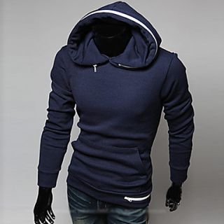 Mens hoodie plush side hat thick coat