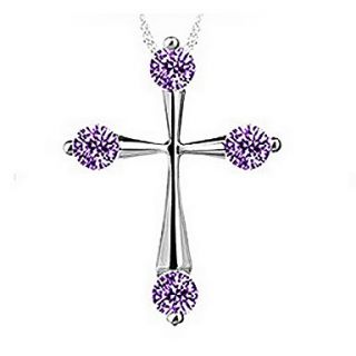 HoneyBaby Purple Crossing Protection Necklace