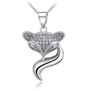 HoneyBaby Fox Diamond Silver Necklace