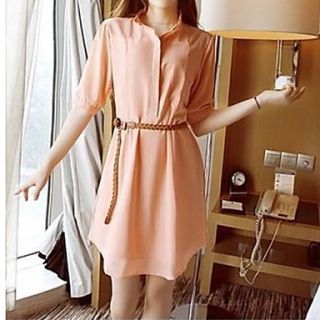 CXY WomenS Elegent Exquisite Short Sleeved Dress(Pink)
