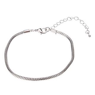 Simple Style Snakelike Shape Silver Bracelet