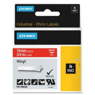 Dymo White on Red Color Coded Label