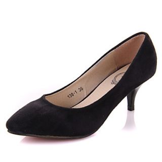 Womens Simple Solid Color High Heels(Black)