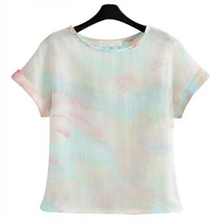 XiXi Womens Cloud Redenring Short Sleeve T Shirt Shorts Suit(Screen Color)