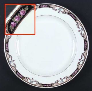 Altrohlau Alt37 Dinner Plate, Fine China Dinnerware   Pink Roses, Bows, Lattice