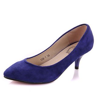 Womens Simple Solid Color High Heels(Blue)