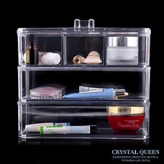 European Transparent Womens Jewelry Organizers Crystal Makeups Storage Boxes Birthday Gifts