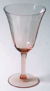 Tiffin Franciscan 14196 Pink Water Goblet   Stem #14196, Pink, Optic