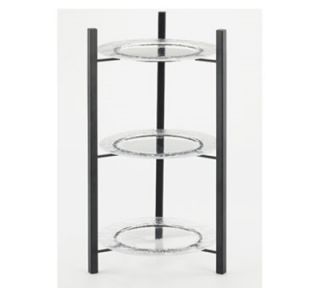 Cal Mil 3 Tier Plate Stand   Black