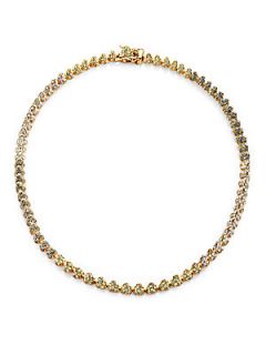 Eddie Borgo Ombré Pavé Crystal Mini Cone Necklace   Gold Crystal