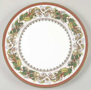 Spode Christmas Rose Dinner Plate, Fine China Dinnerware   Bone,Flowers & Holly,