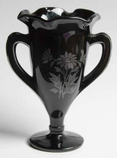 Smith Glass  432 Black Crimped Vase   Line 432,Black,Plain&Decorated,No Trim