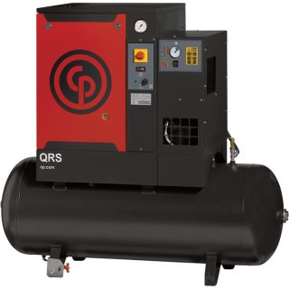 Chicago Pneumatic Quiet Rotary Screw Air Compressor with Dryer   7.5 HP, 230